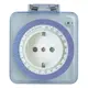 Розетка с таймером накладная Feron Basic 23204 с заземлением, цвет белый