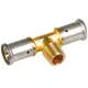 Тройник комбинированный Henco 20x3/4"x20 мм НР-ВПр латунь