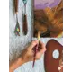 Картина по номерам Paintboy на подрамнике Кошачье любопытство 40x50