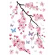 Наклейка "Нежная сакура" 50x70 см, 1 шт.
