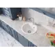 Мойка врезная круглая 46x20x46 см POLYGRAN Atol-460 искусственный камень цвет белый