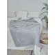 Плед Almaforhome КвадратыПок/серый, 215x140 см, трикотаж, цвет светло-серый