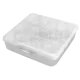 Органайзер для хранения L 20x20x4.5 см пластик с крышкой цвет белый