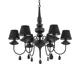 Светильник подвесной Ideal Lux Blanche Nero 6 ламп 12 м² цвет черный