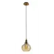 Люстра подвесная CRYSTAL LUX Olla SP1 Amber 1 лампа цвет медный