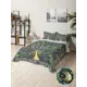 Стеганое покрывало 230x240 см на кровать с двумя наволочками 50x70 см Зеленая жар-птица