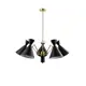 Светильник потолочный Crystal Lux JOVEN JOVEN SP5 GOLD/BLACK 5 ламп 16 м² цвет золото