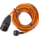 Удлинитель-шнур Electraline Electralock 1 розетка с заземлением 3x1.5 мм 10 м 3580 Вт цвет оранжевый/черный