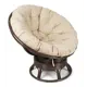 Кресло-качалка PAPASAN 23-01В Тёмный коньяк Подушка Рогожка