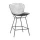 Стул барный 53x94x68 см Стул Груп Bertoia экокожа черный