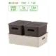 Корзина Violet 811902+3bl 24.50x16.50x35.50 см полипропилен цвет латте/темно-коричневый 3 шт
