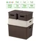 Корзина Violet 811902+4 25.50x26.50x36.50 см полипропилен цвет латте/темно-коричневый 4 шт
