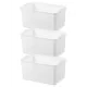 Корзина Violet 811675_3 20.50x20x31.50 см полипропилен цвет белый 3 шт