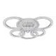 Люстра потолочная светодиодная ESCADA 10225/6LED Silver с пультом управления 15 м² теплый белый свет цвет серебряный