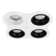 Светильник точечный Встраиваемый LIGHTSTAR Domino D64606070707 под отверстие 90 мм 9.1 м² цвет белый/черный