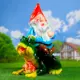 Садовая фигура Хорошие сувениры Гном на жабе 46x34x70см
