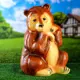 Садовая фигура Хорошие сувениры Медведь большой коричневый 35x40x50см
