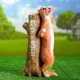 Садовая фигура Хорошие сувениры Сурикат у бревна 31см