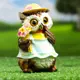 Садовая фигура Хорошие сувениры Филин в шляпке с букетом 10x95x15см