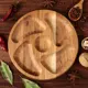 Тарелка-доска для закусок и нарезки Доброе дерево "Италия" с соусником d-20 см массив дуба