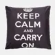 Чехол на подушку Этель "Keep calm" цвет черный 42х42 см, 100% п/э