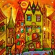 Алмазная мозаика Molly 30x30 см Город солнца (квадратные элементы, без подрамника) (17 цветов)