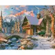 Картина по номерам Molly 40x50 см Цветной холст Охотничий домик (33 цвета)