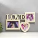 Фоторамка-Коллаж "Love" на 3 фото слоновая кость