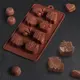 Форма для льда и кондитерских украшений Доляна «Машинки» 21×11 см 8 ячеек (4.3×3.5 см). цвет шоколадный