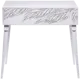 Консоль с ящиком Bogacho 80x80x45 см МДФ цвет белый 11655/БлСильвер/БлСильвер