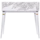 Консоль с ящиком Bogacho 80x80x45 см МДФ цвет белый 11655/БлГолд/БлГолд