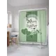 Шторка для ванной комнаты JoyArty sc_7754 200x180см цвет зеленый