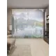 Тюль на шторной ленте для кухни Лесное Озеро У Гор 155х265 см цвет зеленый