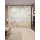 Тюль на шторной ленте для кухни Цветочные Узоры-1 155х265 см цвет светло-бежевый