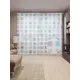 Тюль на шторной ленте для кухни Квадраты 155х265 см цвет белый