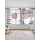 Тюль на шторной ленте для кухни Коты И Любовь 155х180 см цвет черный
