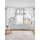 Тюль на шторной ленте для кухни Мохнатые Коты 155х180 см цвет черный