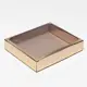 Коробка сборная крышка-дно с окном золотая 37х32х7 см