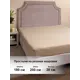 Простыня Хлопковый край 180м-ПнР01м Бежевый, 200x180 см, хлопок, на резинке