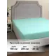 Простыня Хлопковый край 180м-ПнР12м Ментол, 200x180 см, хлопок, на резинке