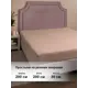 Простыня Хлопковый край 200м-ПнР08м Какао, 200x200 см, хлопок, на резинке