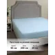 Простыня Хлопковый край 90м-ПнР04м Голубой, 200x90 см, хлопок, на резинке