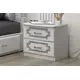 Тумба прикроватная 45.50x46x43 см 2 ящика МДФ цвет белый