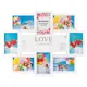 Мультирамка из 8 фото 10x15 BG-2510-белый с золотым Love