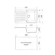 Врезная мойка Greenstone 85x50x19 см литьевой мрамор цвет серый GRS-12-310