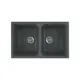 Врезная мойка Greenstone 78.50x49.50x20 см литьевой мрамор цвет антрацит GRS-15-343