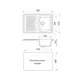 Врезная мойка Greenstone 78x51x17 см литьевой мрамор цвет бежевый GRS-78-328