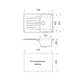 Врезная мойка Greenstone 78x50x18.50 см литьевой мрамор цвет черный GRS-24-308