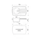 Врезная мойка Greenstone 77x50x16 см литьевой мрамор цвет черный GRS-23-308