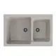 Врезная мойка Gamma Stone 77.50x50.50x20 см литьевой мрамор цвет серый GS-13-10